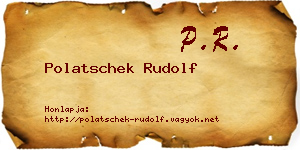 Polatschek Rudolf névjegykártya